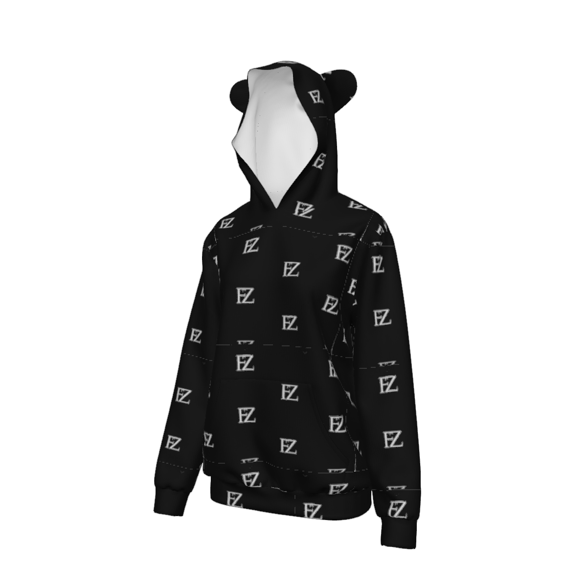 Custom Women's Adult cat ear hooded sweatshirt