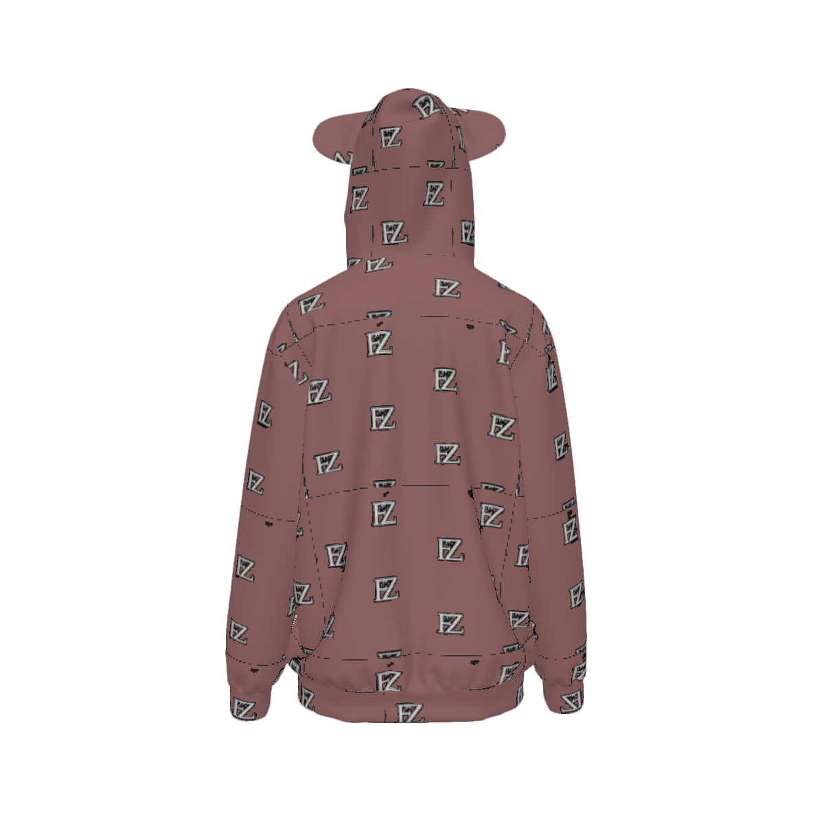 Custom Women's Adult cat ear hooded sweatshirt