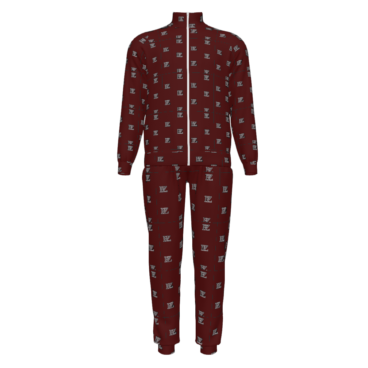 Custom Men's Stand-Up Collar Zipper Long Sleeve Hoodies Pants Sets
