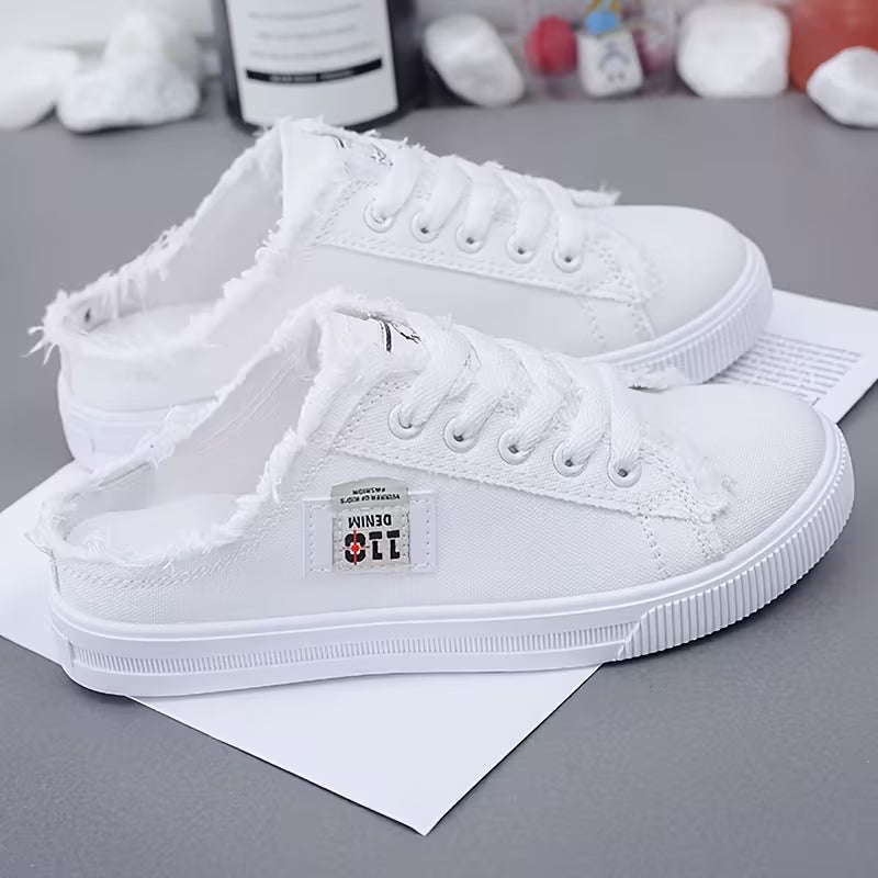 FZ Women's Canvas Low Top Lace-Up Denim Sneakers