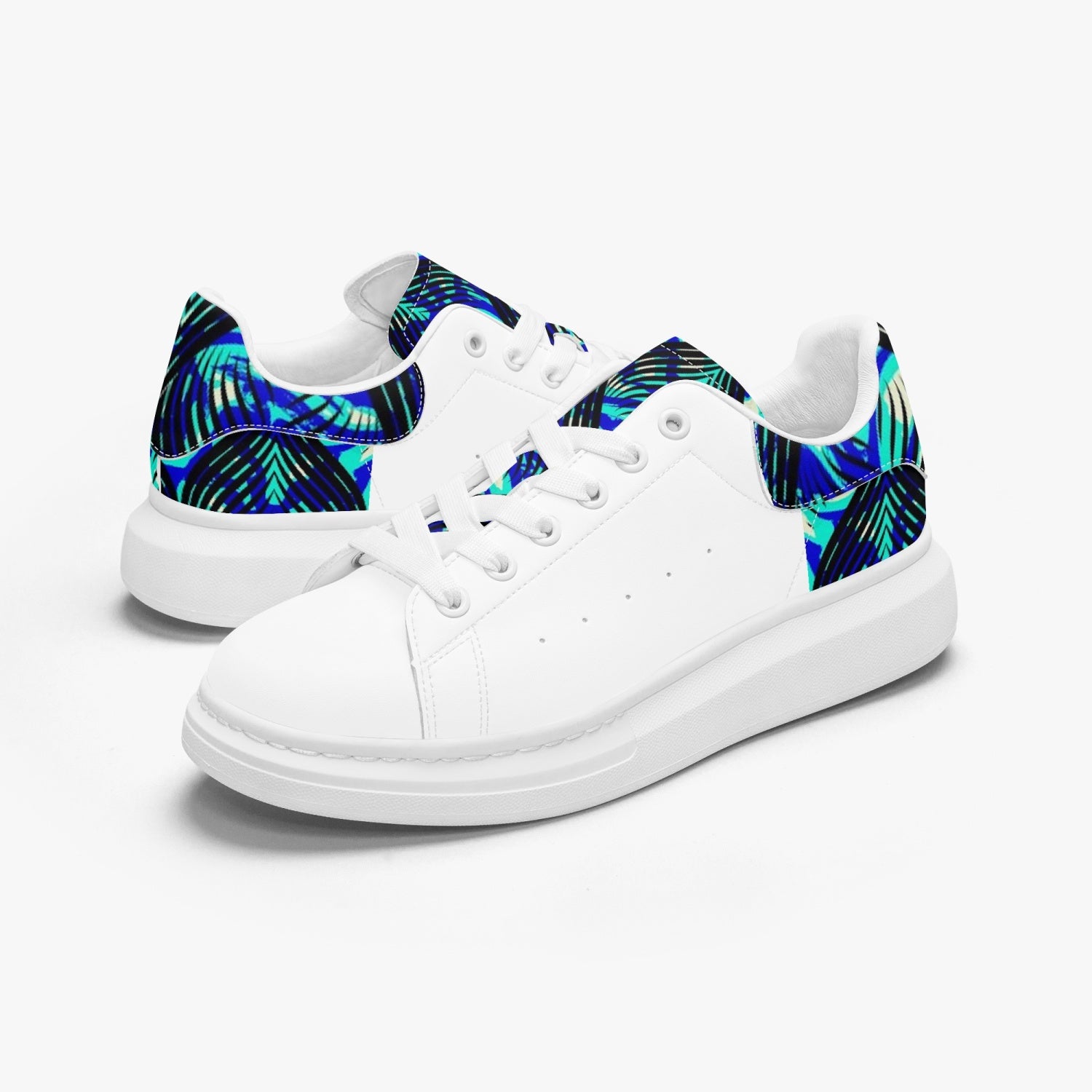 FZ Unisex African Print Leather Oversized Sneakers - FZwear