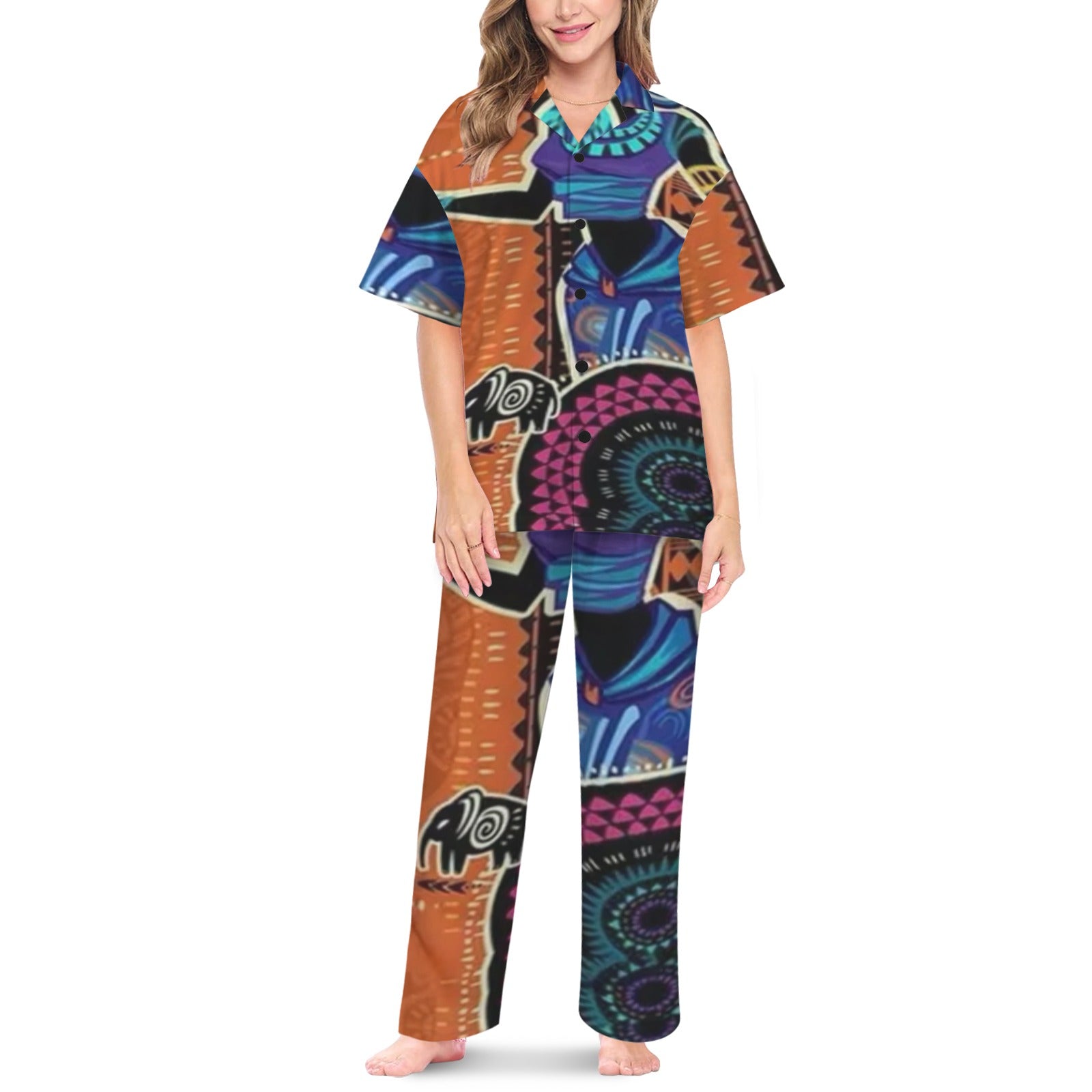 FZ Women's African Print Nightwear