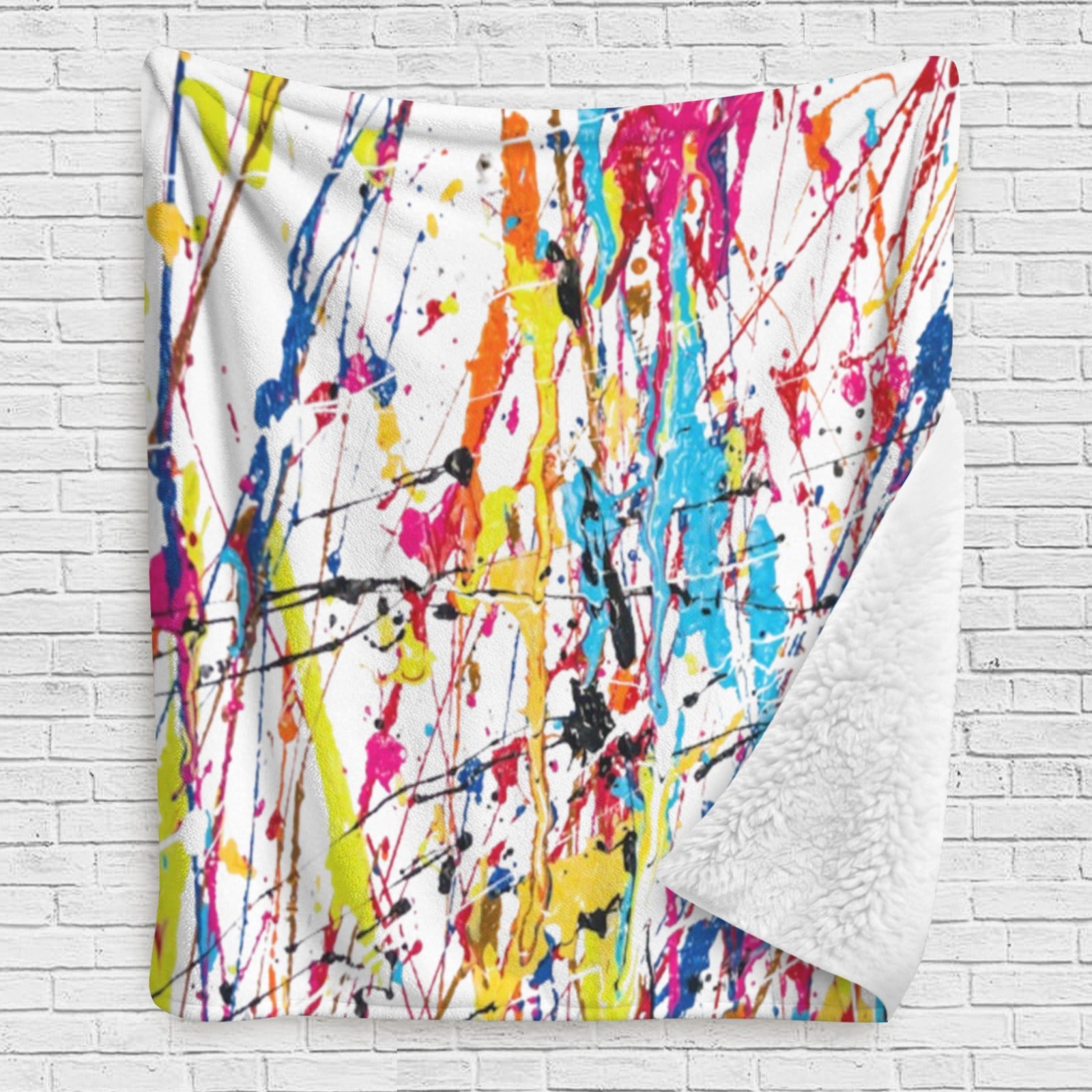 FZ Painted Sherpa Blanket Fleece Blanket