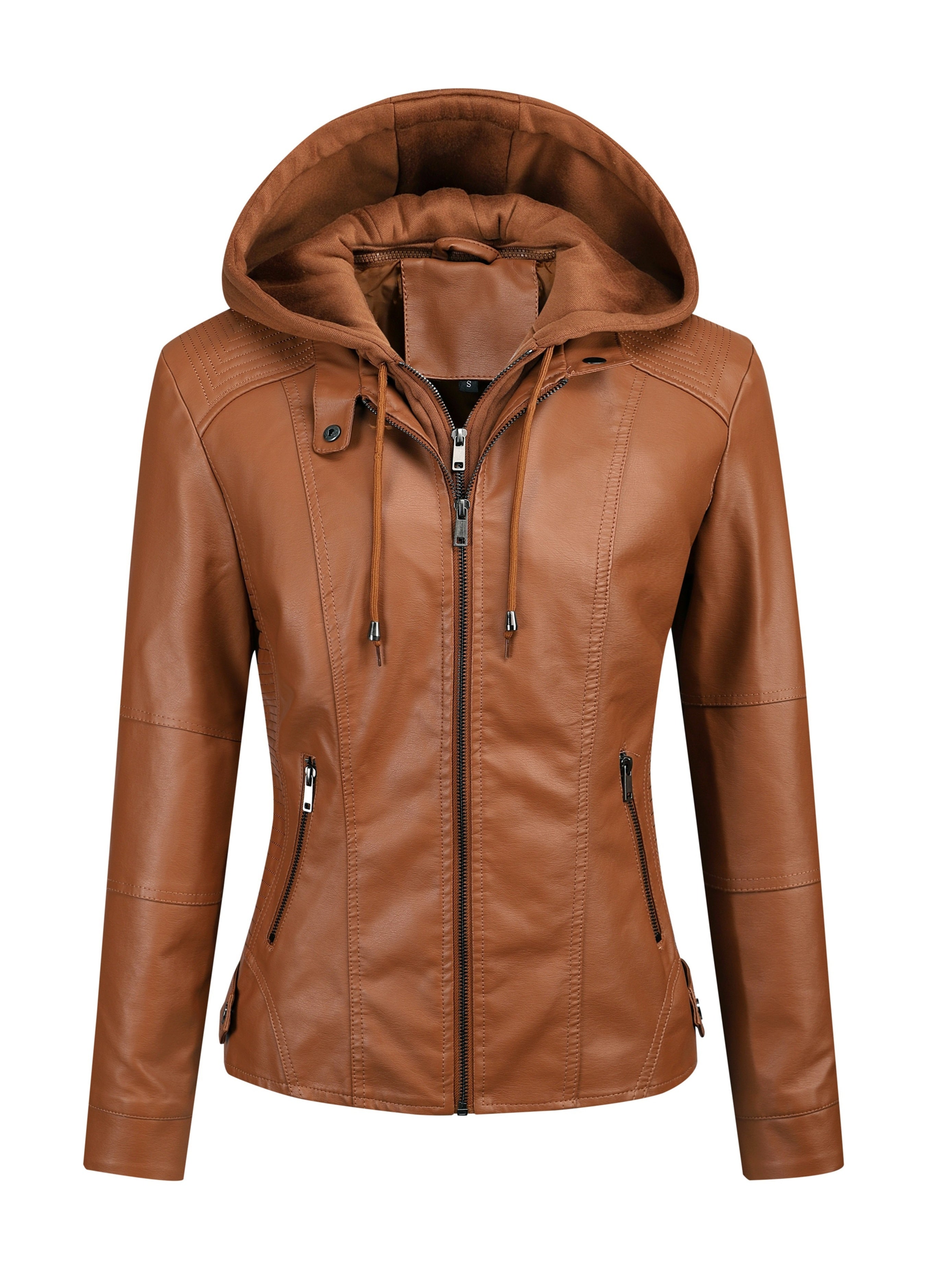 FZ Women's Detachable Hood PU Jacket