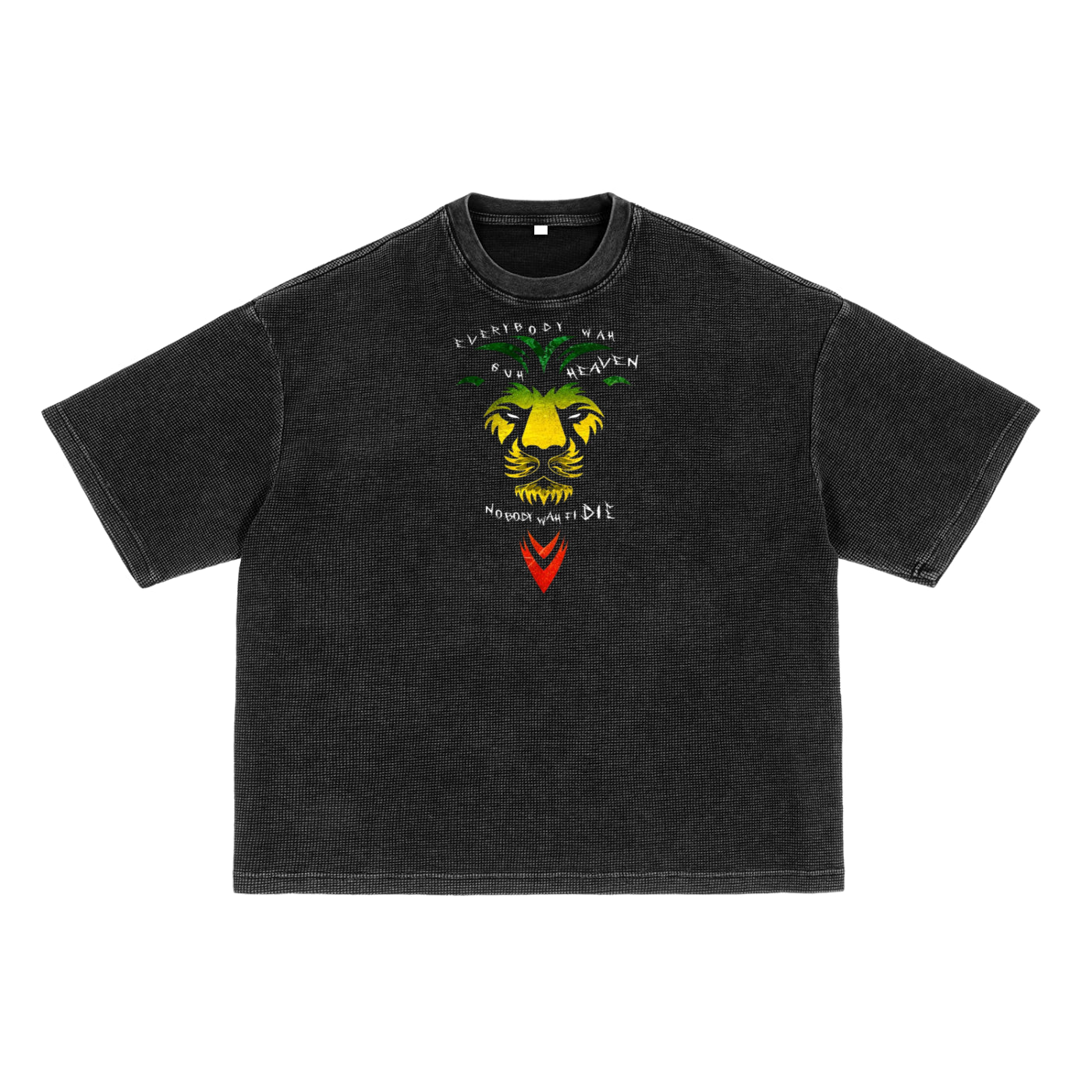 FZ Unisex Waffle-Texture Washed Boxy Tee