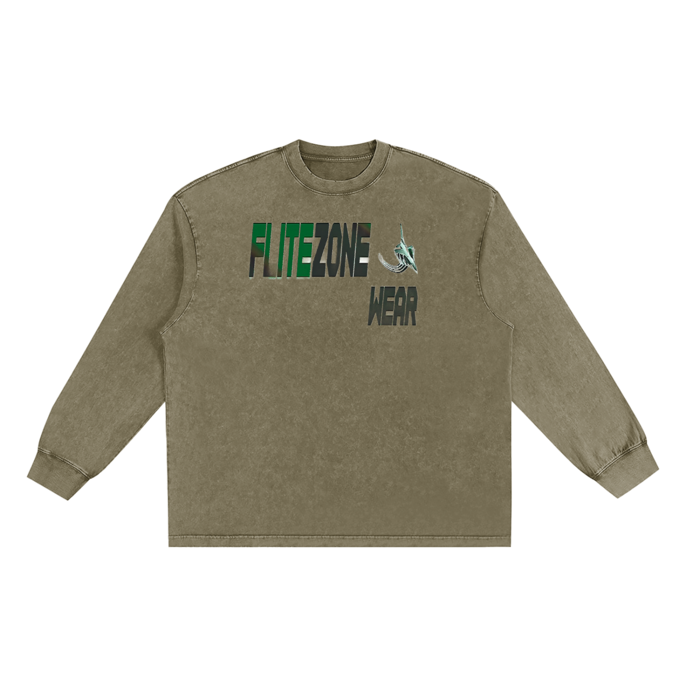 FZ Unisex Snow Washed Long Sleeve Oversize Tee