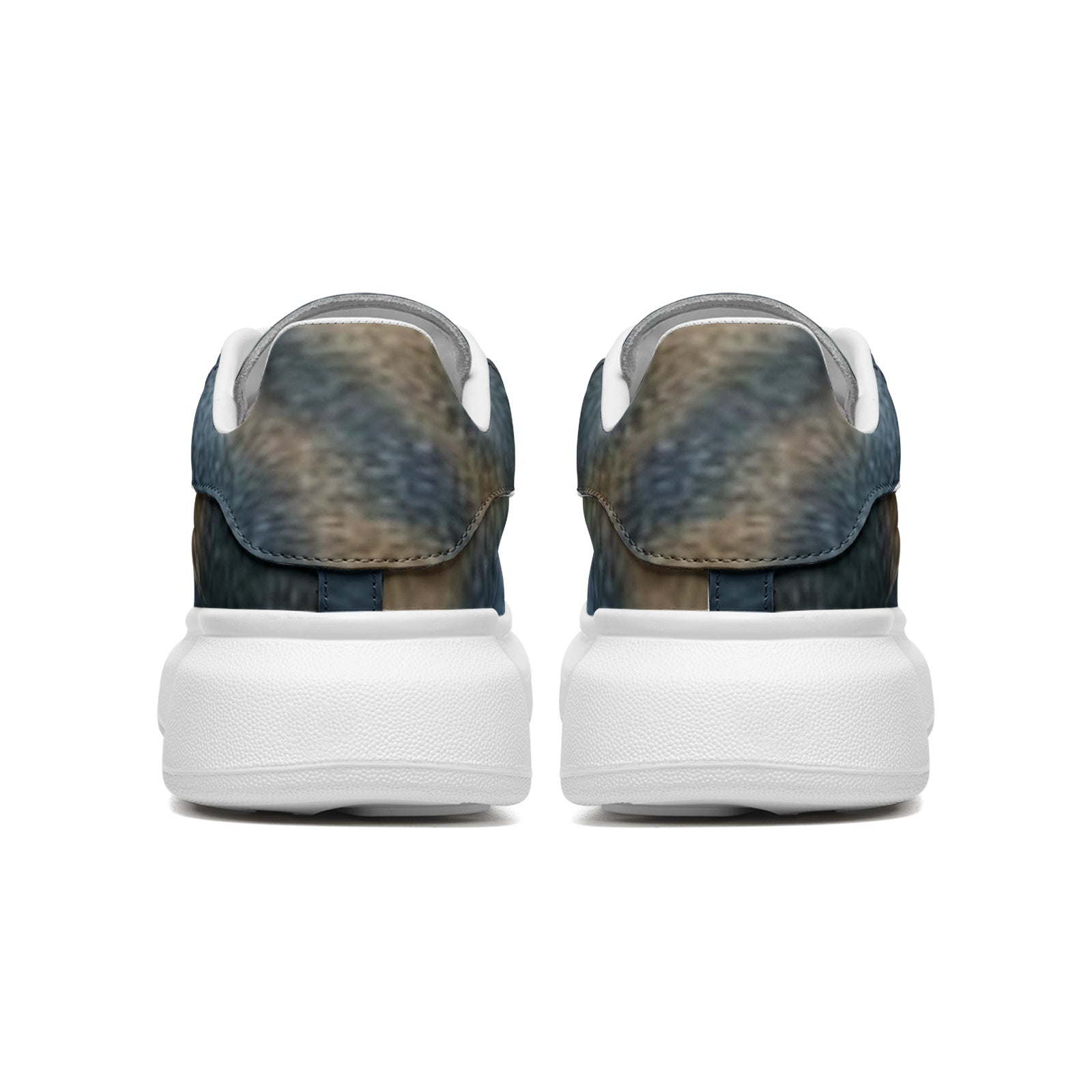 FZ Unisex Non Slip Lace Up Faux Leather Sneakers