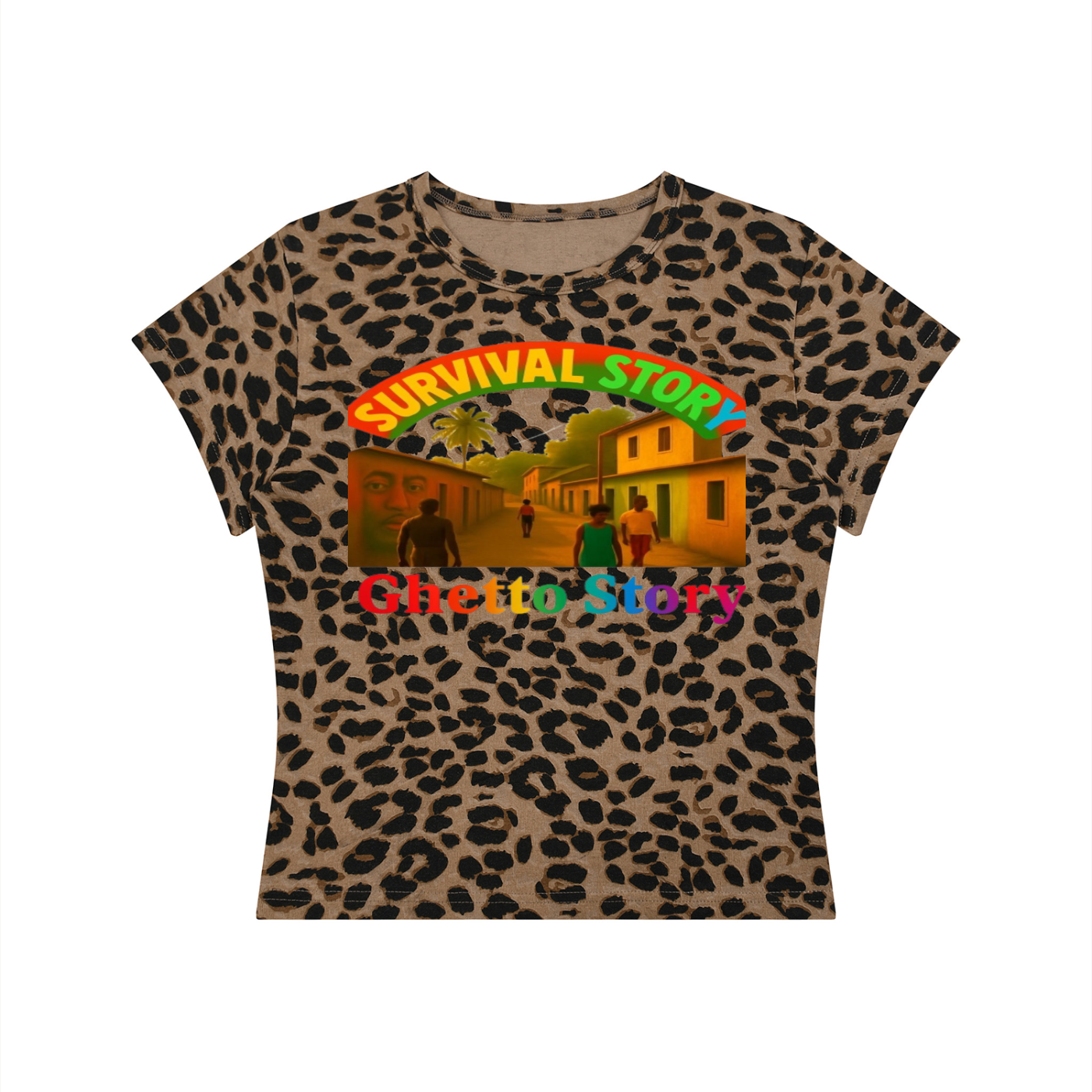 FZ Women’s Leopard Print Ghetto Crop Tee
