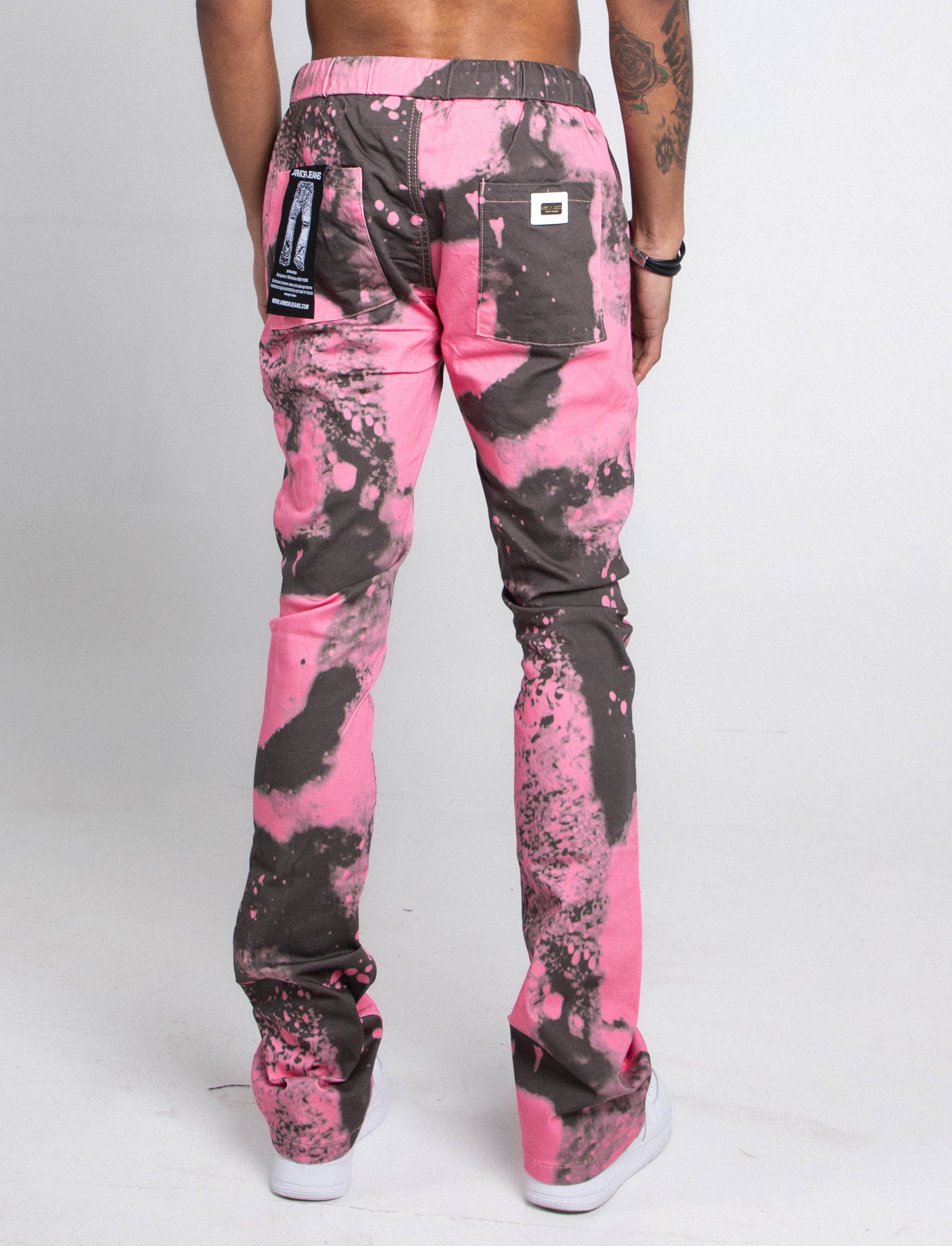 AJ04L COLOR DYE LOOSE JEANS PANTS