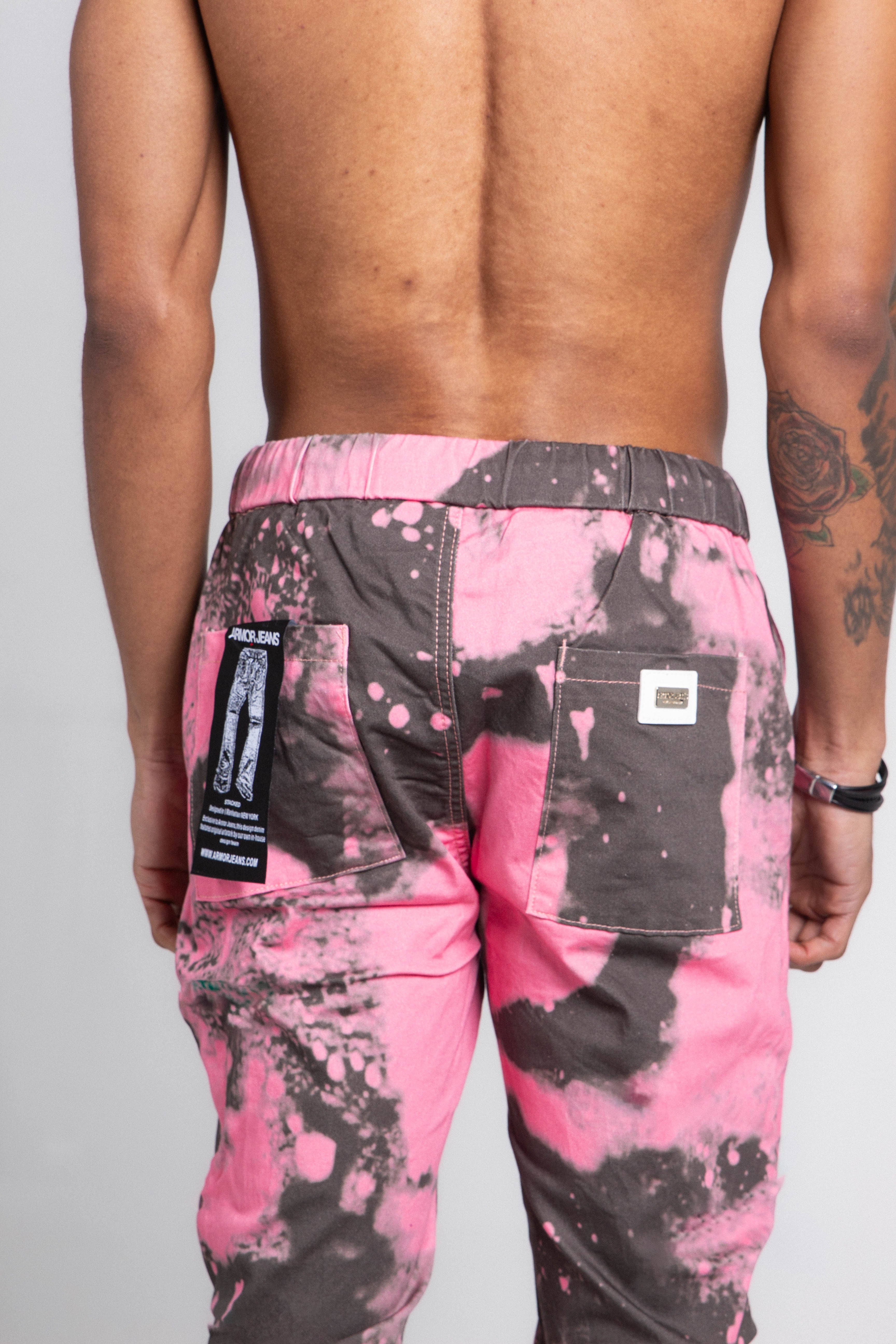 AJ04L COLOR DYE LOOSE JEANS PANTS