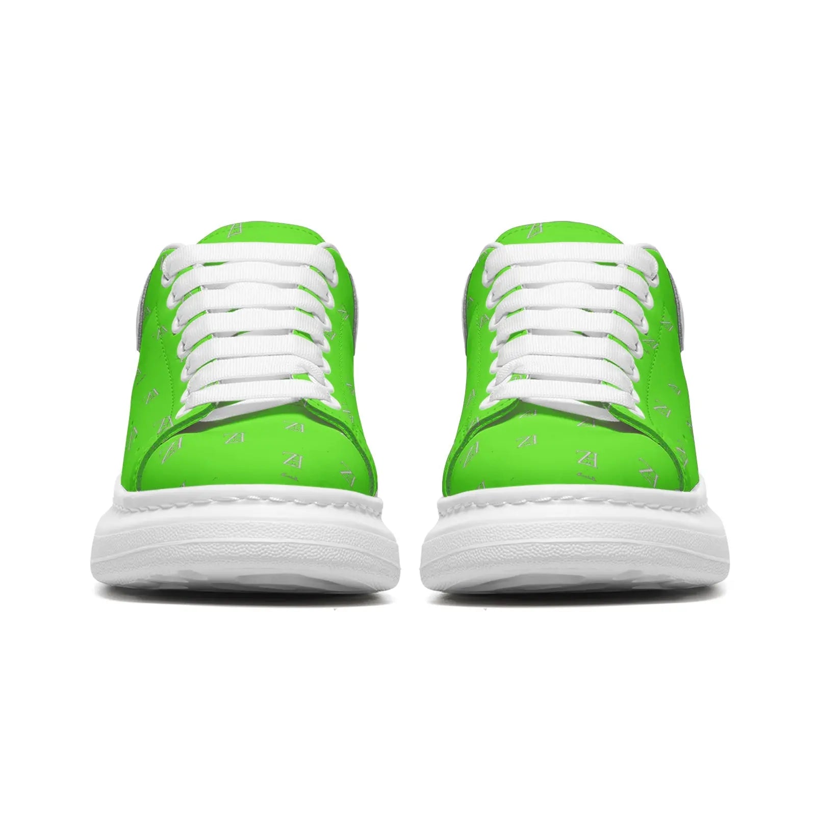 FZ Unisex Non Slip Lace Up Faux Leather Sneakers Printy6