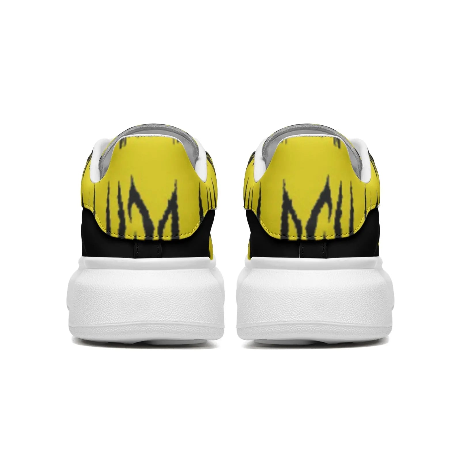 FZ Unisex Non Slip Lace Up Faux Leather Sneakers Printy6