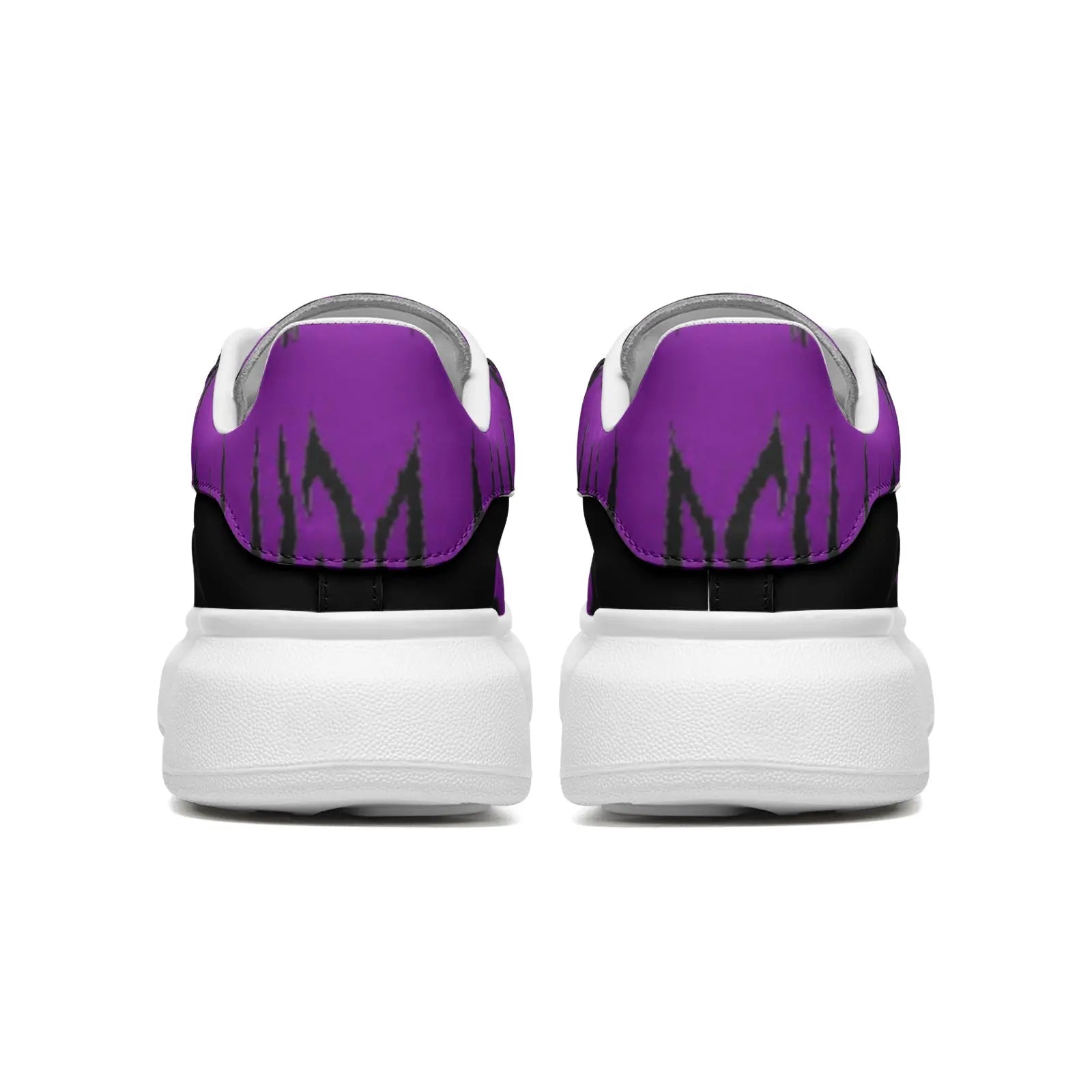 FZ Unisex Non Slip Lace Up Faux Leather Sneakers Printy6