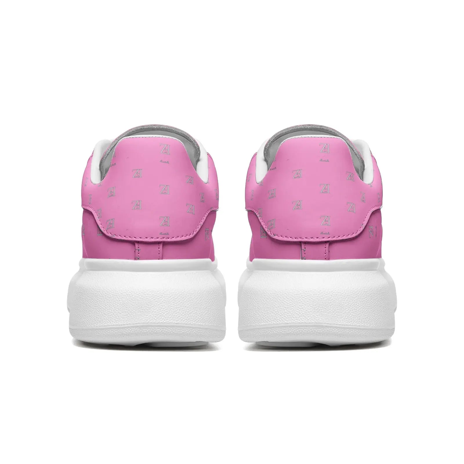 FZ Unisex Non Slip Lace Up Faux Leather Sneakers Printy6