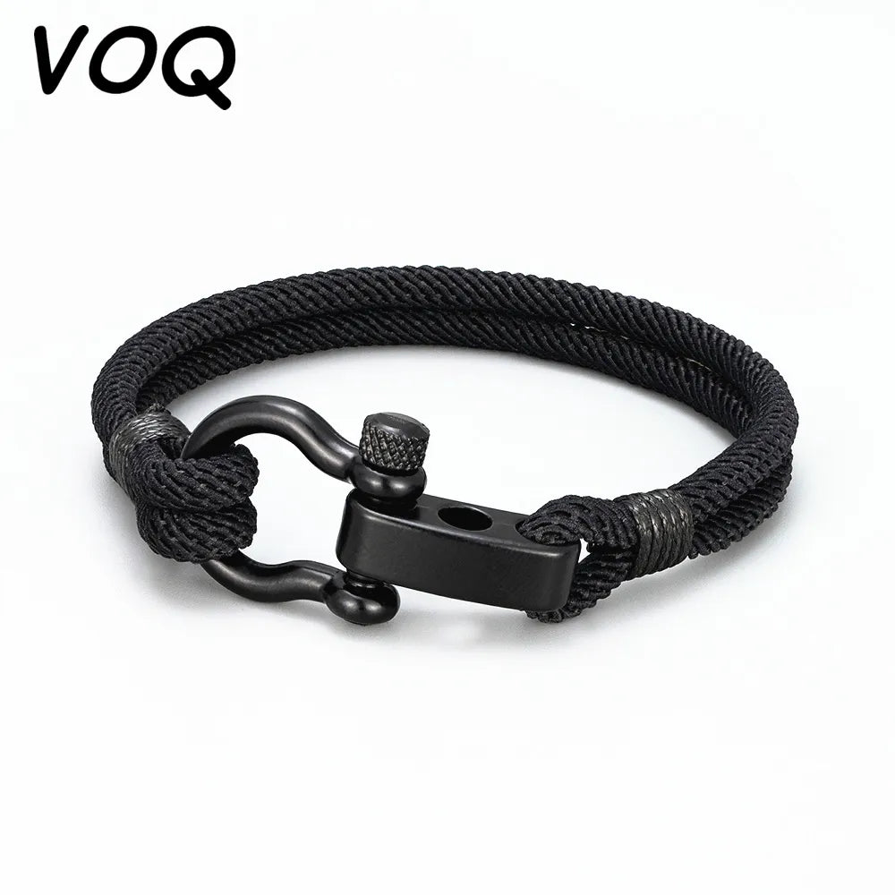 FZ Outdoor Stainless Steel Adjustable Buckle Braided Milan Rope Bracelet - FZwear