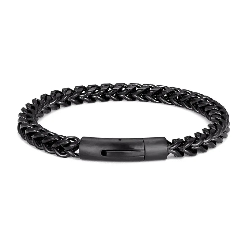 FZ 6MM Cuban Link Chain Stainless Steel Punk Rock Bracelet - FZwear
