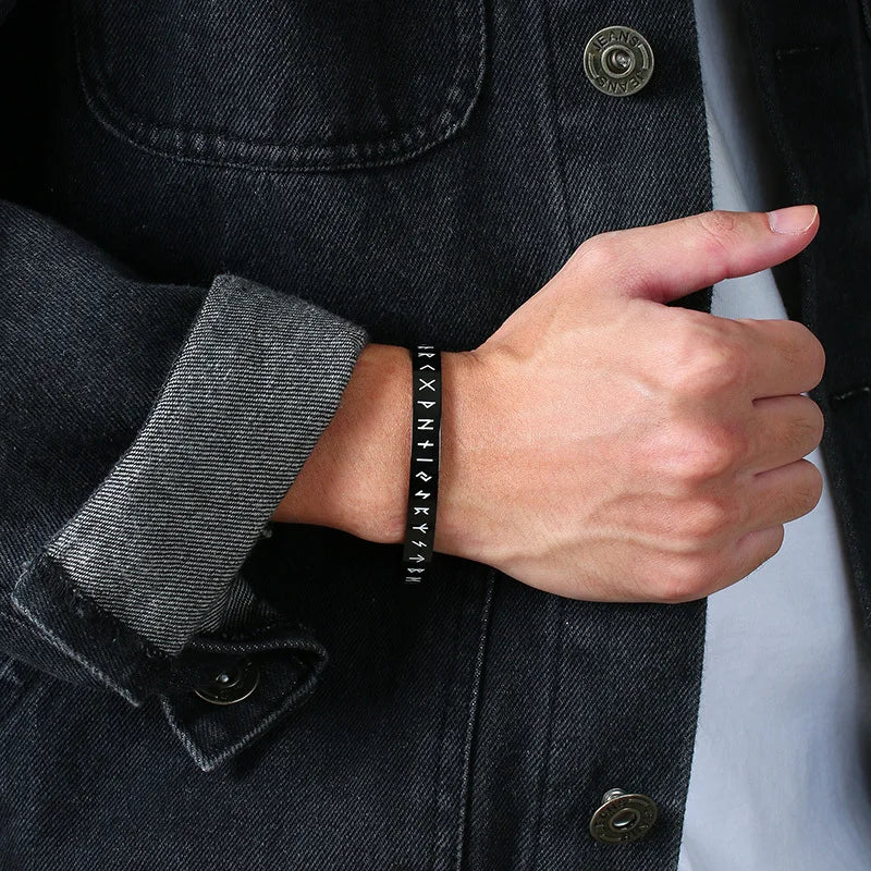 FZ Viking Cuff Nordic Rune Norse Stainless Steel Bracelet - FZwear
