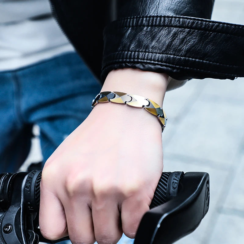 FZ High Polished Tungsten Healing Magnet Bracelet - FZwear