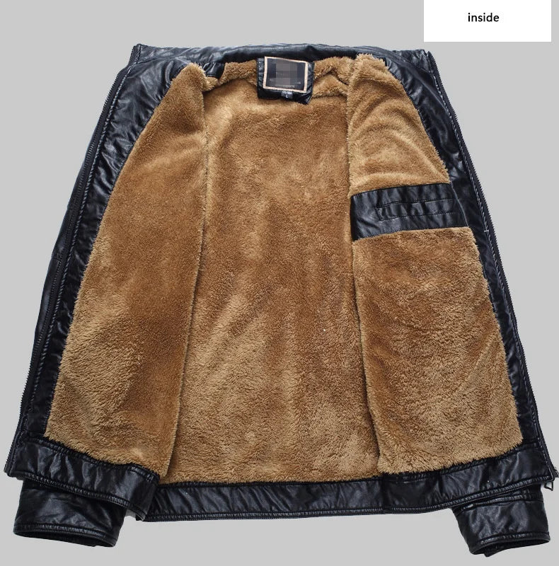 FZ Men's Casual Motorcycle PU Leather Jacket - FZwear