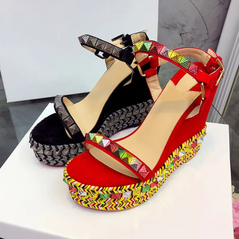 FZ Women's Thick Platform High Heel Wedges Gladiator Shoes. - FZwear