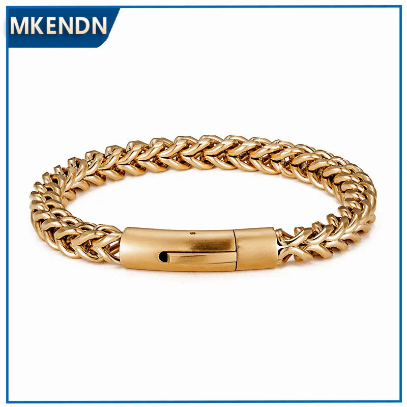 FZ 6MM Cuban Link Chain Stainless Steel Punk Rock Bracelet - FZwear