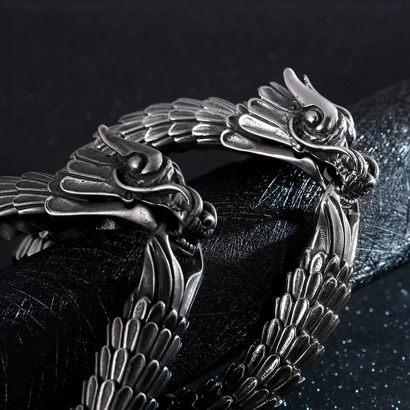 FZ Dragon Link Chain Viking Stainless Steel Punk Vintage Bracelet - FZwear