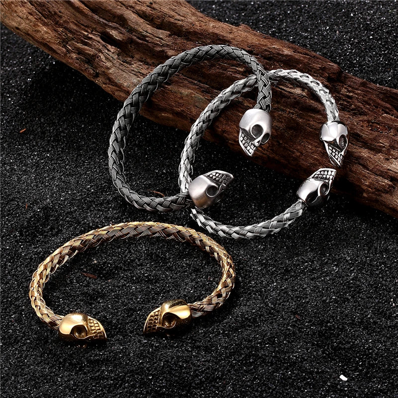 FZ Stainless Steel Titanium Adjustable Opening Cuff Bracelet - FZwear