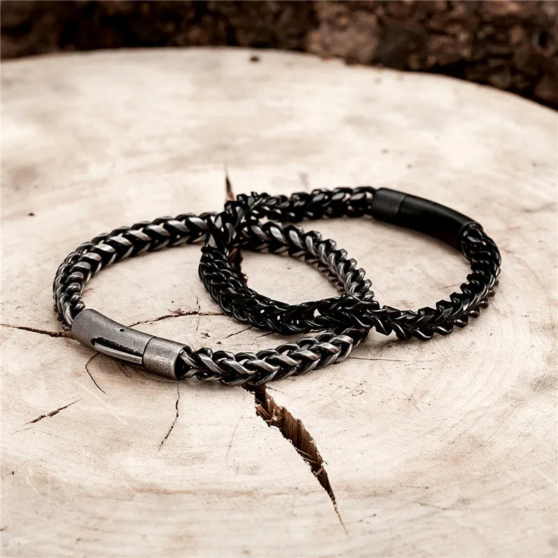 FZ 6MM Cuban Link Chain Stainless Steel Punk Rock Bracelet - FZwear