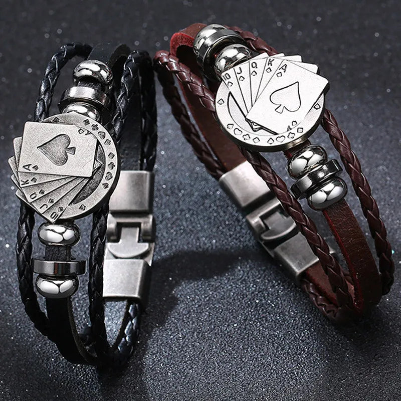 FZ Vintage Leather Multilayer Braided Bracelet - FZwear