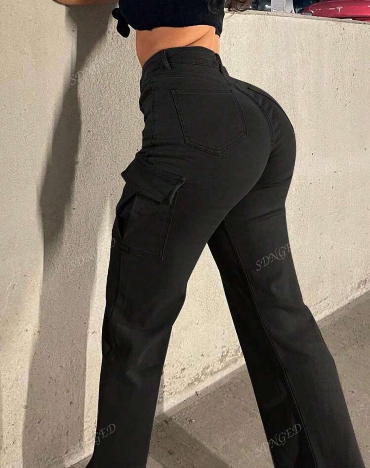 FZ Women's Fashionable Born Big Pocket Slim Fit Cargo Pants