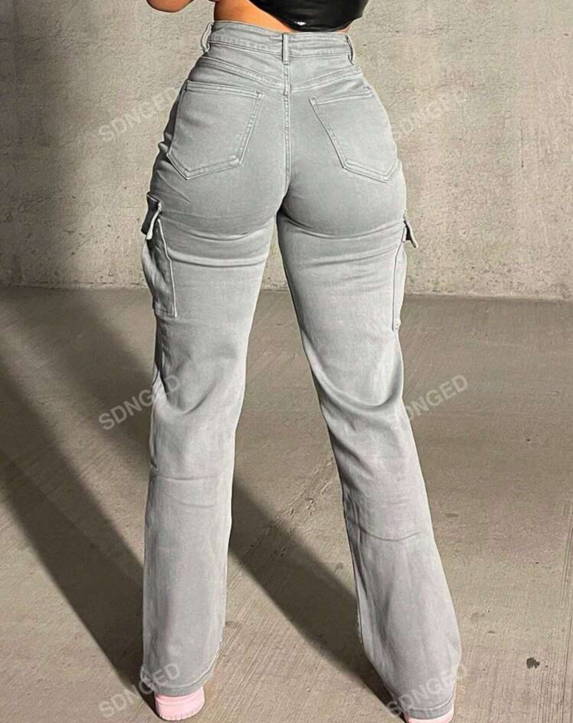 FZ Women's Fashionable Born Big Pocket Slim Fit Cargo Pants