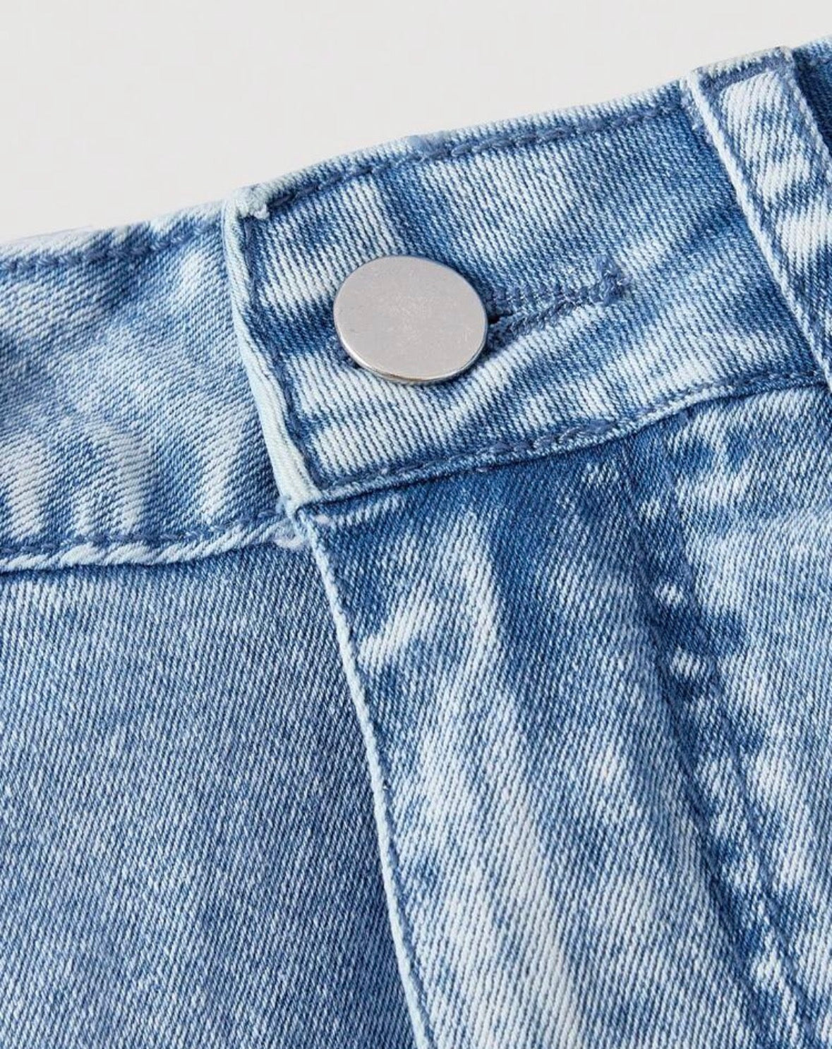 FZ Women's Symmetrical Hem Distressed Bodycon Ruffle Denim Skirt