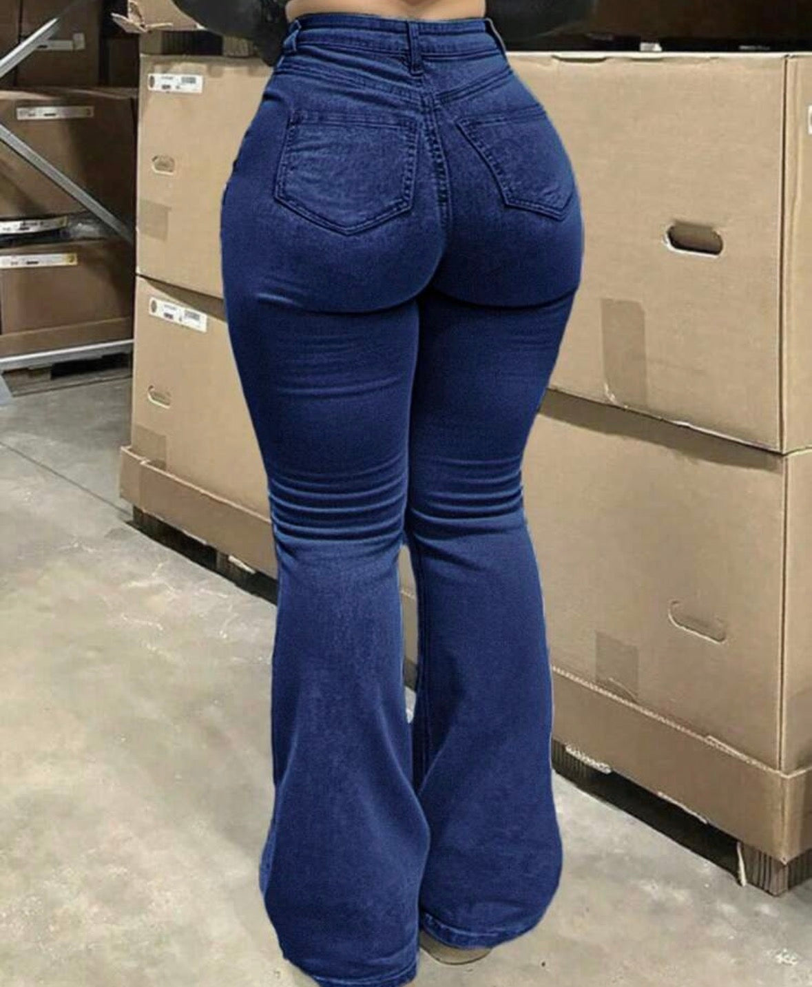 FZ Women's Plus Size Flare Outdoor Curvy Loose Denim Pants