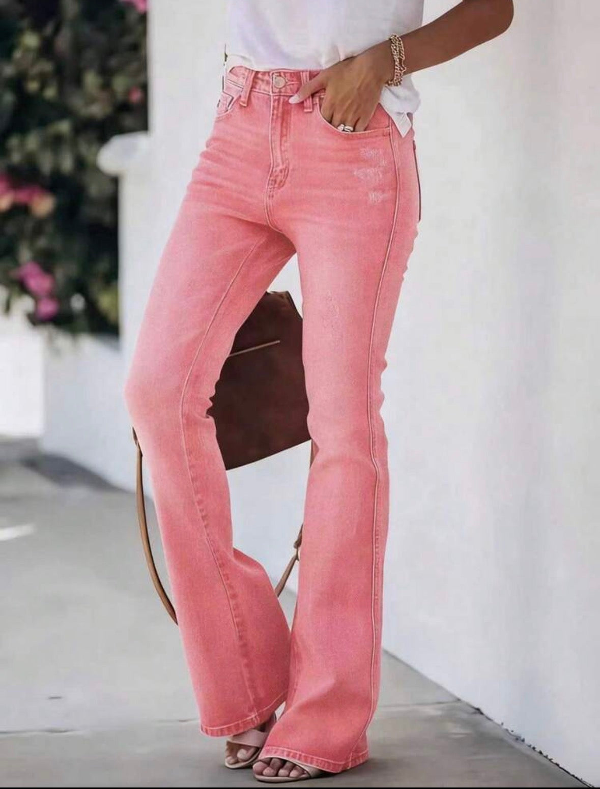 FZ WOmen's Faded Slim Fit Versatile Bootcut Denim Pants