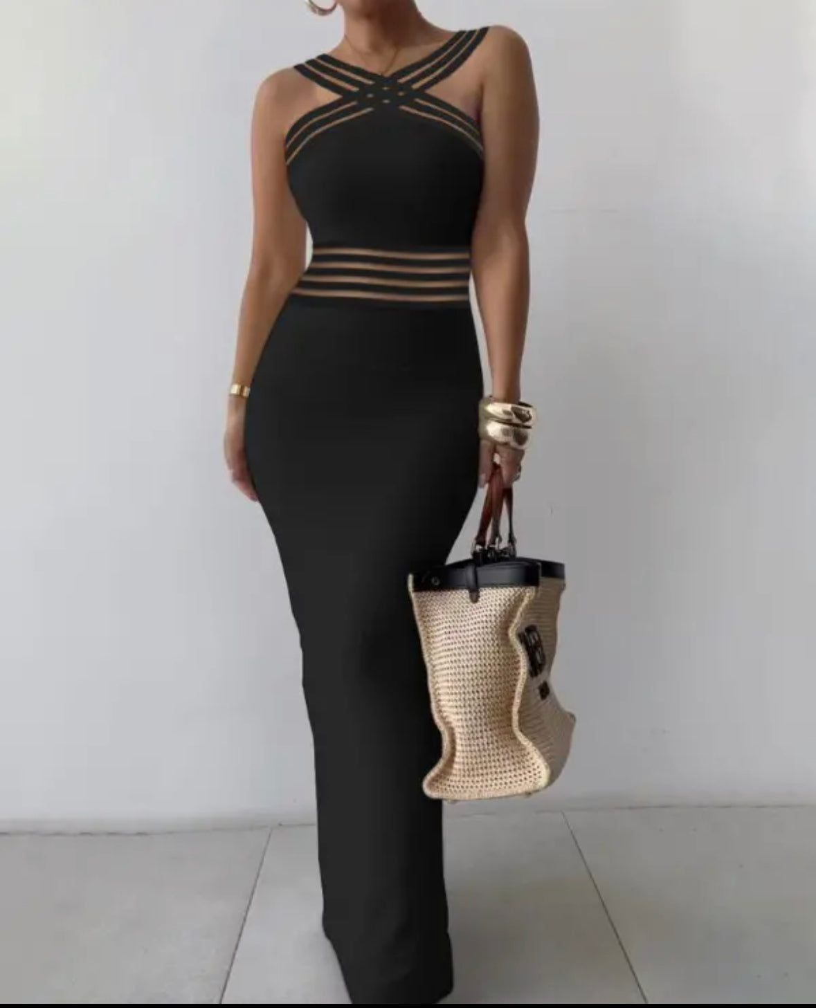 FZ Women's Sheer Mesh Patch Maxi Sun Dress - FZwear