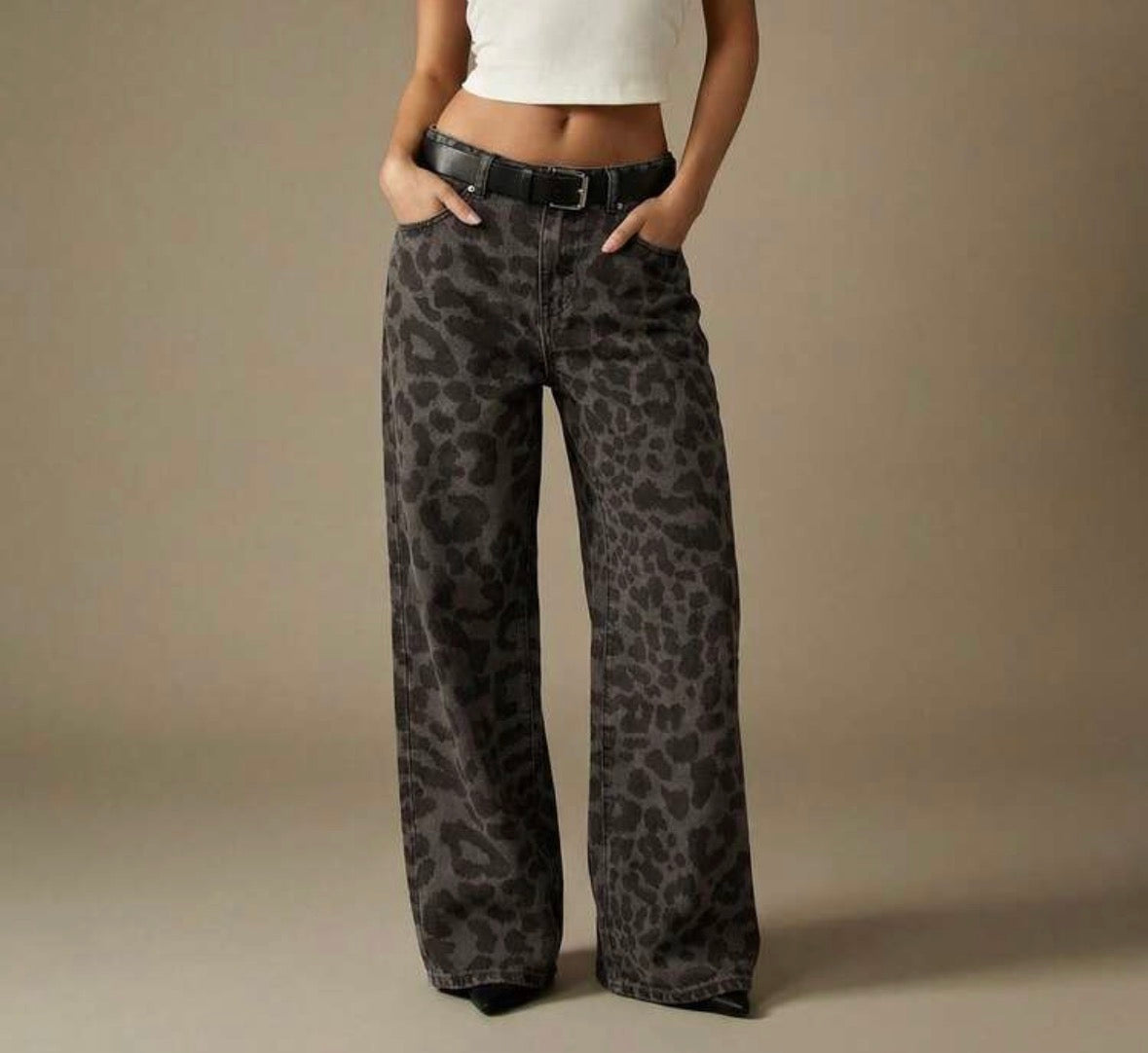 FZ Women's Low Rise Wide Leg Relaxed Fit Pastel Cotton Streetwear Denim Pants