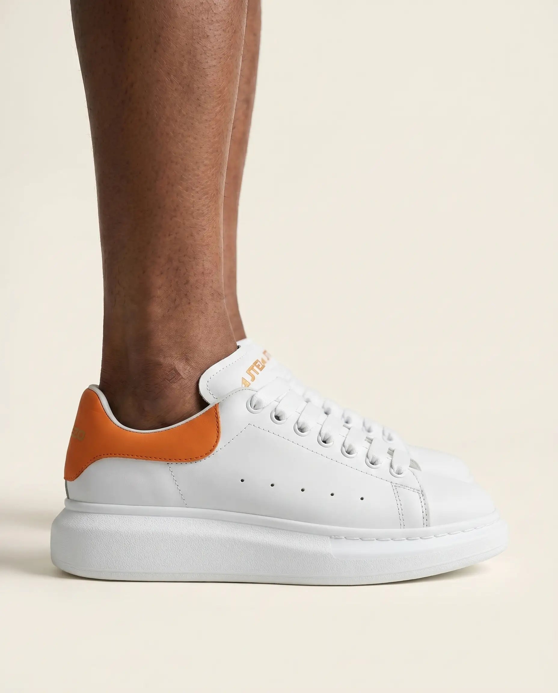 FZ Unisex Non Slip Lace Up Faux Leather Sneakers