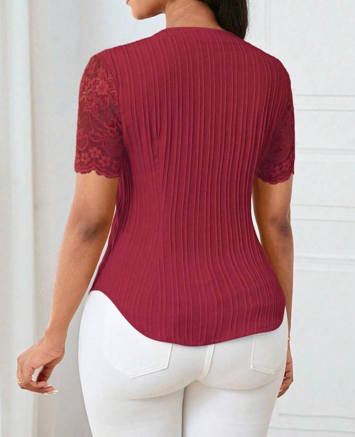 FZ Women's Casual Solid Color Simple Commuter Top