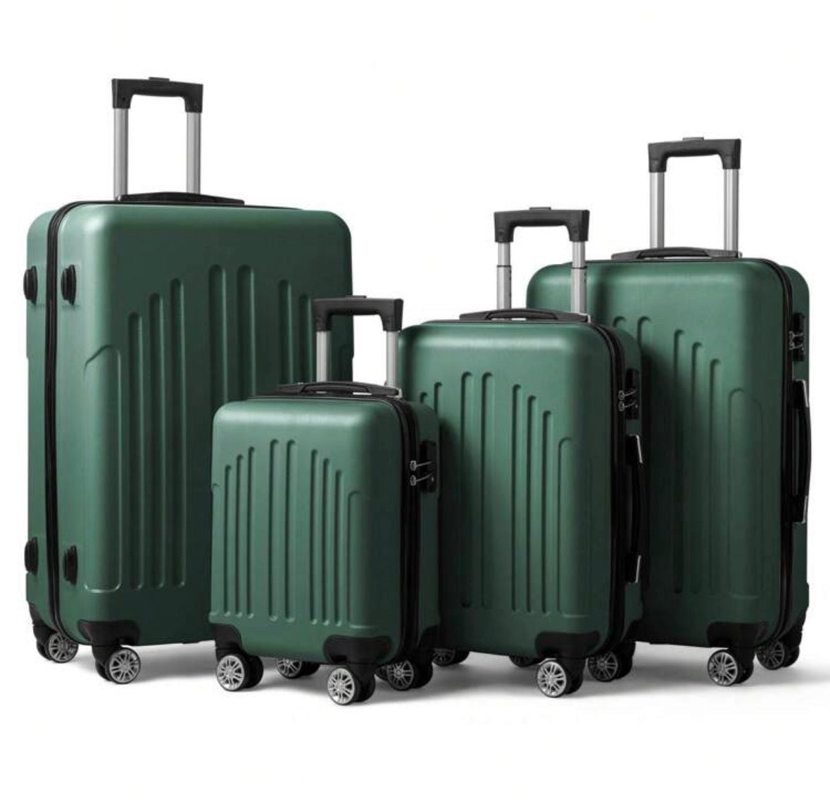 FZ 4 Piece ABS Hard Shell Double Wheels With TSA Lock Travel Suitcase