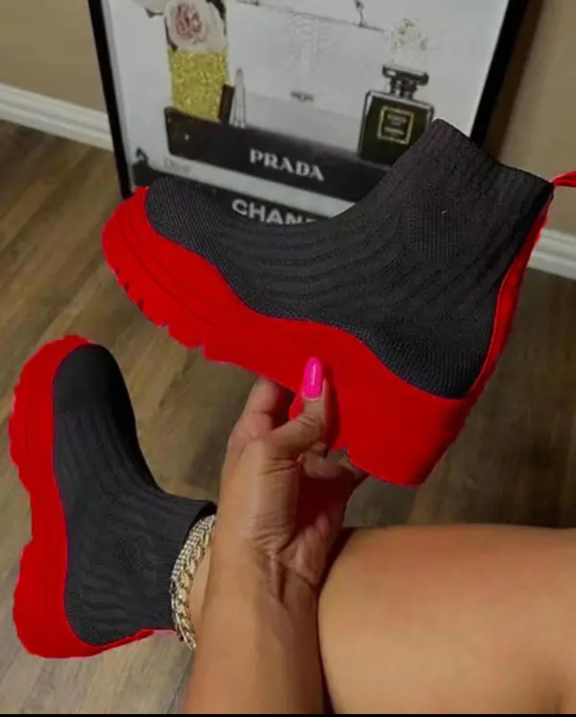 FZ Women's Platform Round Toe Knit Boots - FZwear