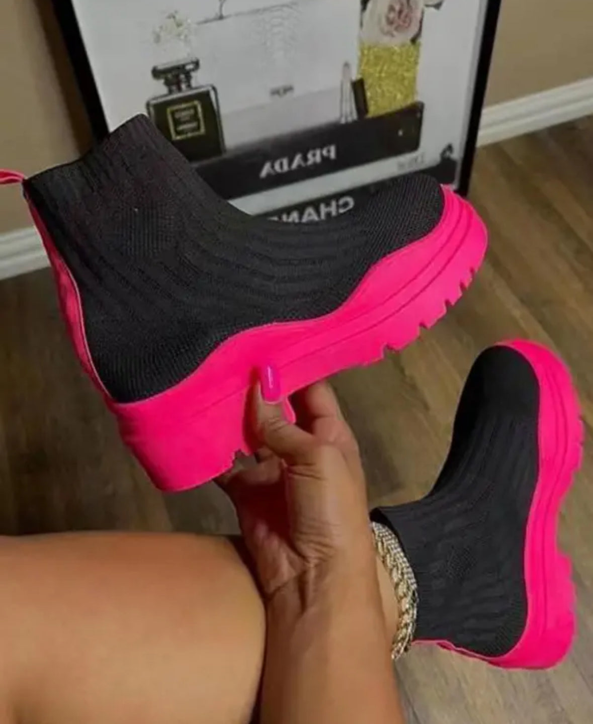 FZ Women's Platform Round Toe Knit Boots - FZwear