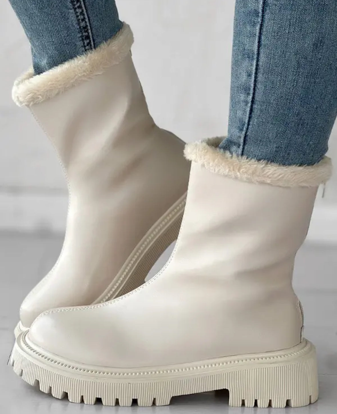 FZ Women's Zipper Design Fuzzy Winter Boots - FZwear