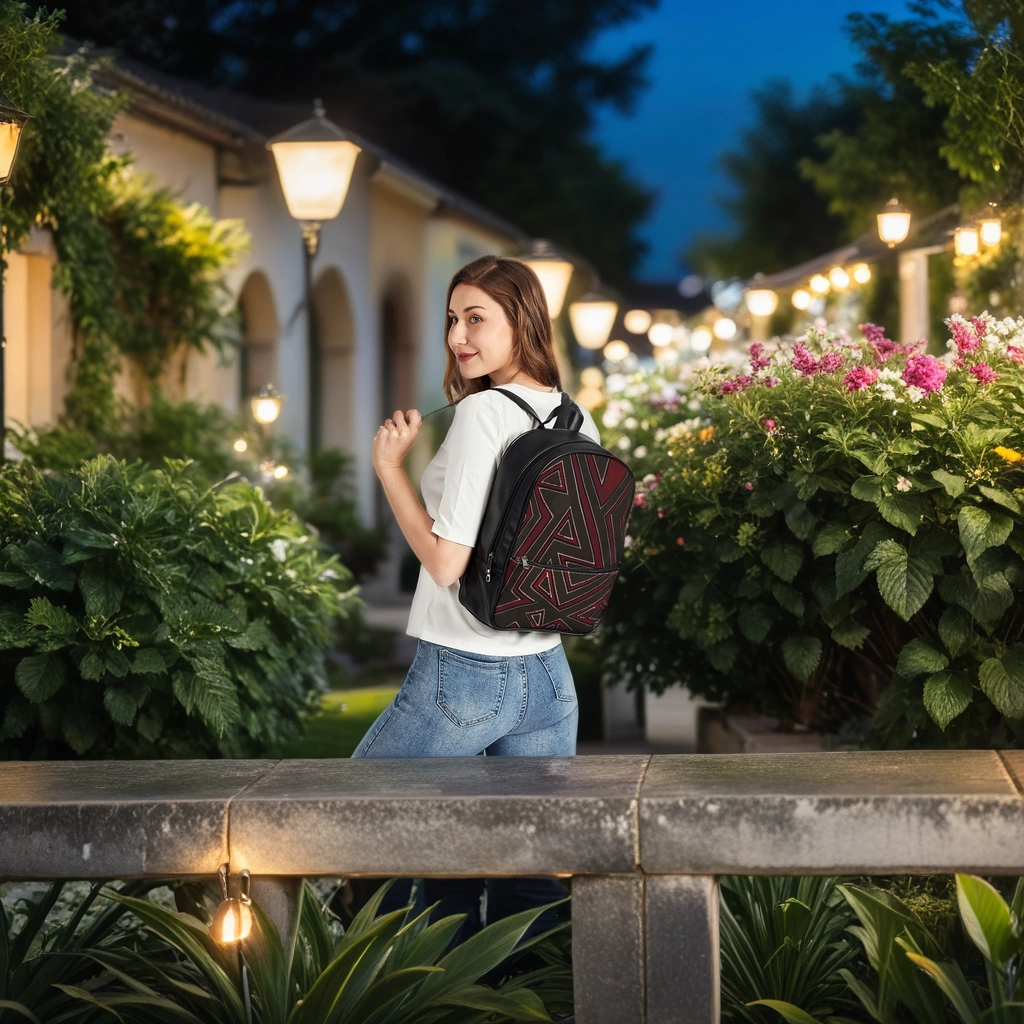 FZ AFRICAN PRINT Classic Faux Leather Backpack - FZwear