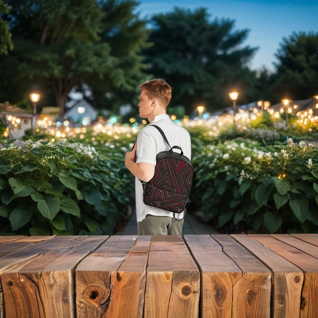 FZ AFRICAN PRINT Classic Faux Leather Backpack - FZwear