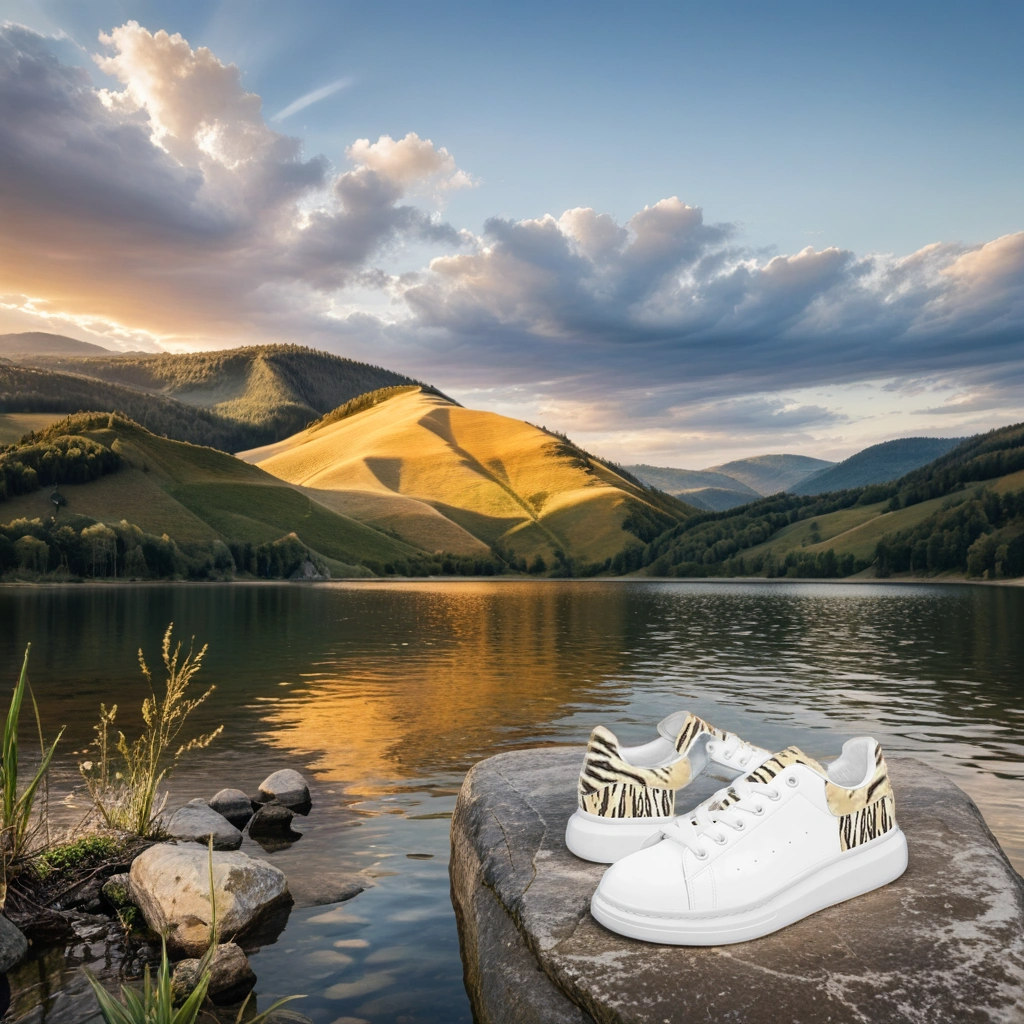 FZ African Print Leather Oversized Sneakers - FZwear