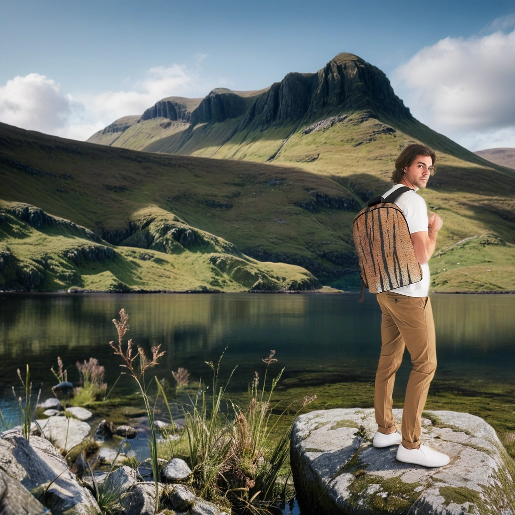 FZ AFRICAN TIGER PRINT Large Backpack - FZwear