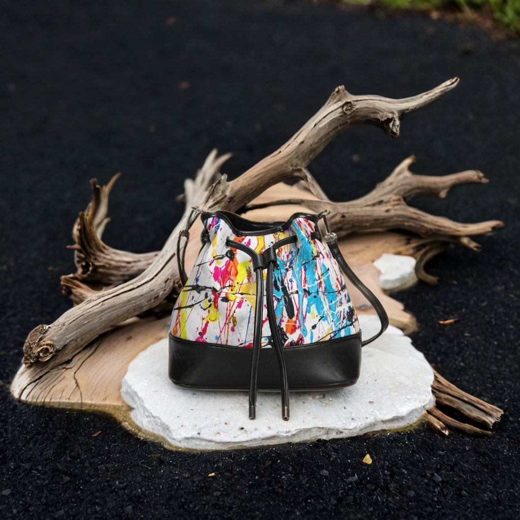 FZ Paint Mini Drawstring Bucket Bag