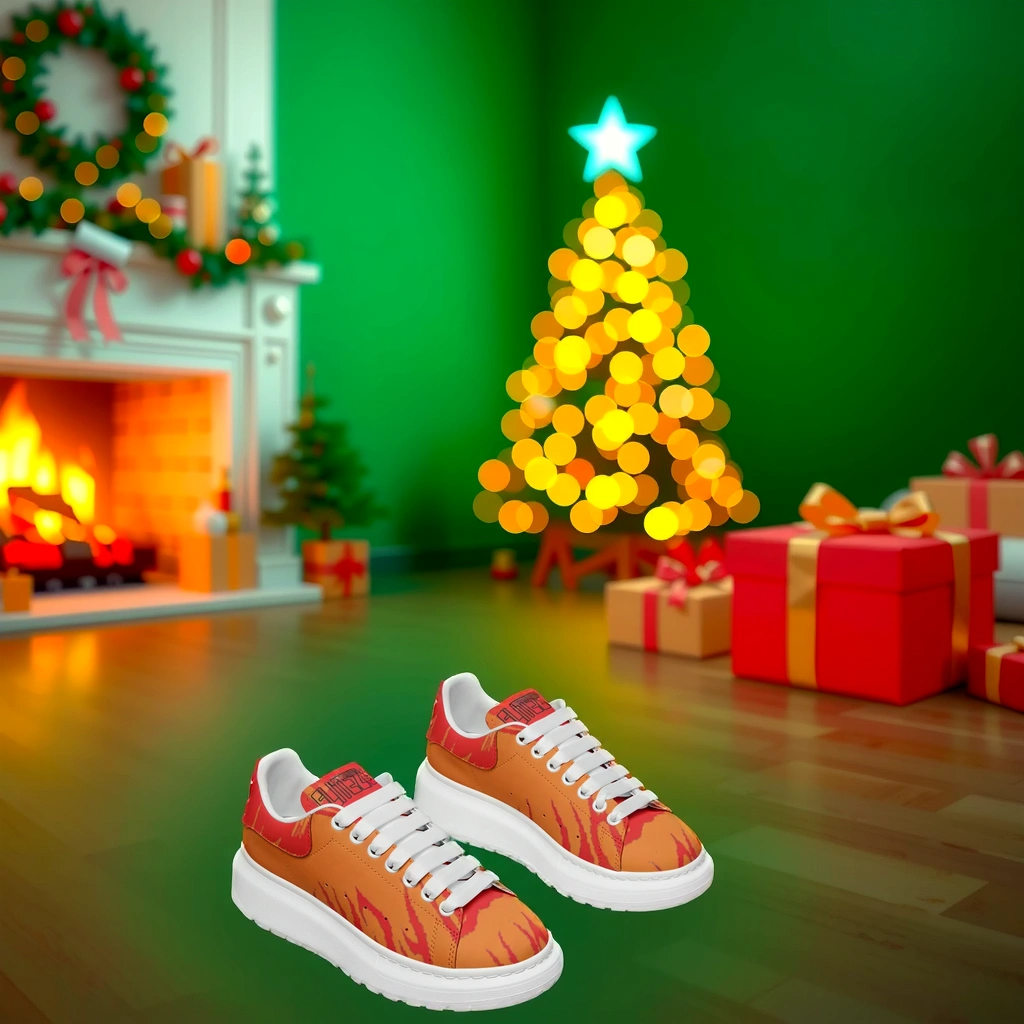 FZ Unisex Non Slip Lace Up Faux Leather Sneakers