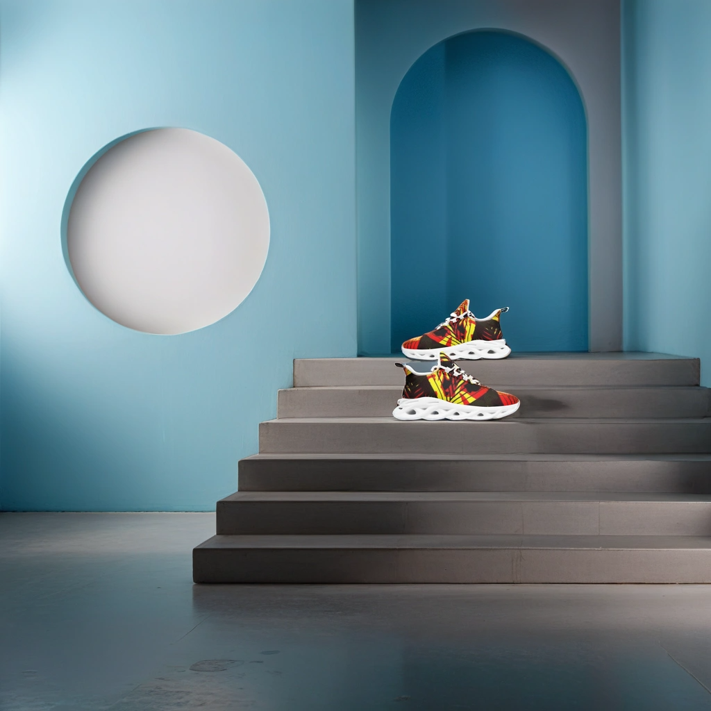 FZ African Print Unisex Bounce Mesh Knit Sneakers - FZwear