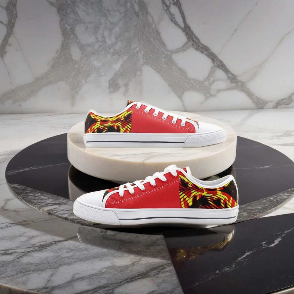 FZ African Print Unisex Low Top Canvas Shoes - FZwear